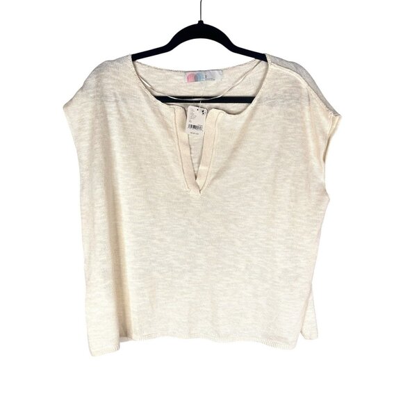 FREE PEOPLE BEACH Women's Egret Ivory Marina Del Sol Sweater Top NWT XS - Picture 1 of 4